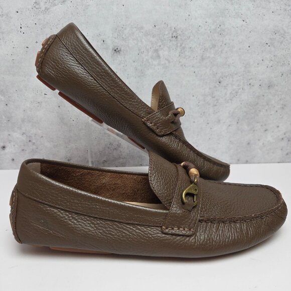Tommy Bahama Brown Leather Driving Loafers Ballast Size Mens 8.5 - Picture 1 of 10